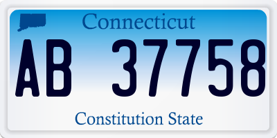 CT license plate AB37758