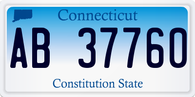 CT license plate AB37760
