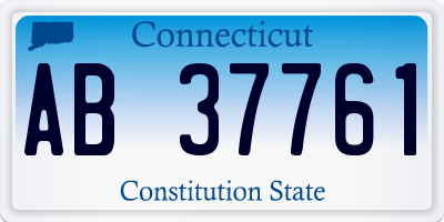 CT license plate AB37761