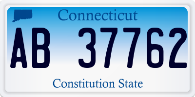 CT license plate AB37762