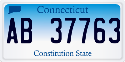 CT license plate AB37763