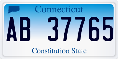 CT license plate AB37765