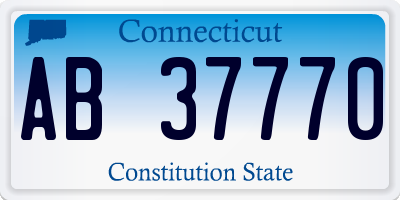 CT license plate AB37770