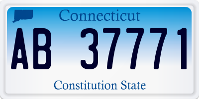 CT license plate AB37771