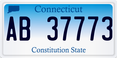 CT license plate AB37773