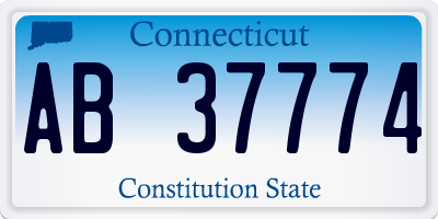 CT license plate AB37774