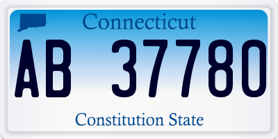 CT license plate AB37780