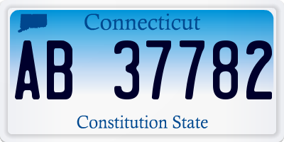 CT license plate AB37782