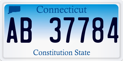 CT license plate AB37784