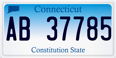 CT license plate AB37785