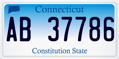 CT license plate AB37786