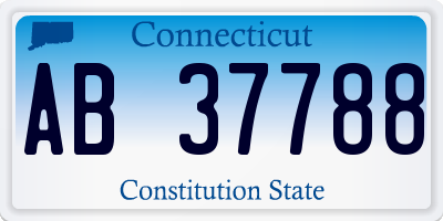 CT license plate AB37788