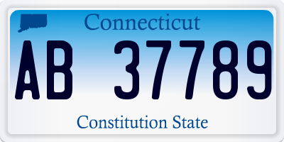 CT license plate AB37789