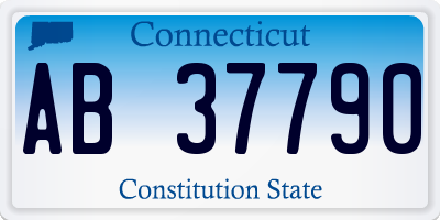 CT license plate AB37790
