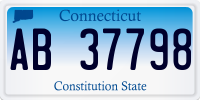 CT license plate AB37798