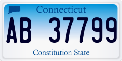 CT license plate AB37799