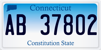 CT license plate AB37802