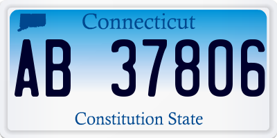 CT license plate AB37806