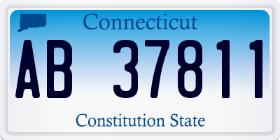 CT license plate AB37811