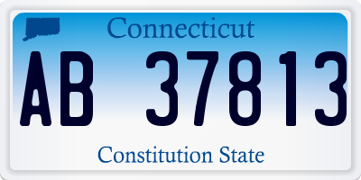 CT license plate AB37813