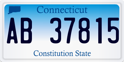 CT license plate AB37815