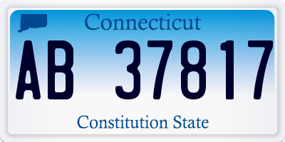 CT license plate AB37817