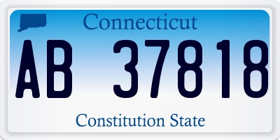 CT license plate AB37818
