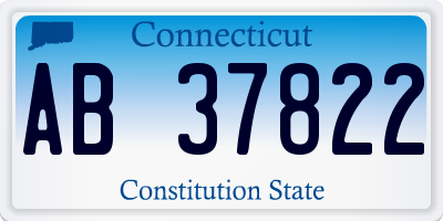 CT license plate AB37822