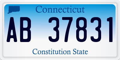 CT license plate AB37831