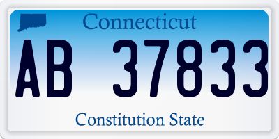 CT license plate AB37833