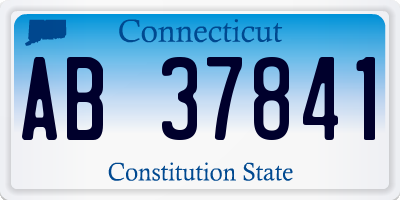 CT license plate AB37841