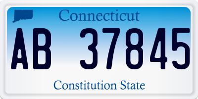 CT license plate AB37845