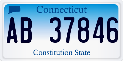 CT license plate AB37846