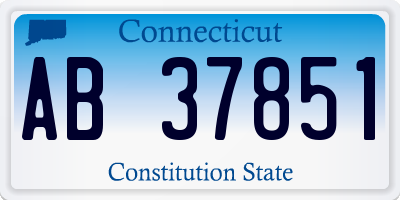 CT license plate AB37851