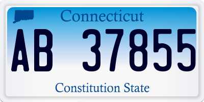 CT license plate AB37855
