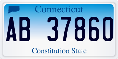 CT license plate AB37860