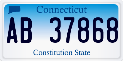 CT license plate AB37868