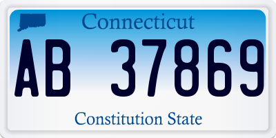 CT license plate AB37869