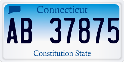 CT license plate AB37875