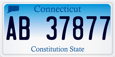 CT license plate AB37877