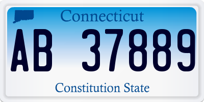 CT license plate AB37889