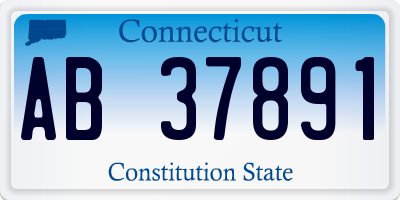 CT license plate AB37891
