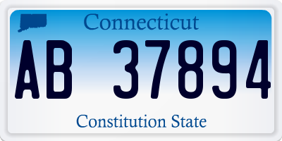 CT license plate AB37894