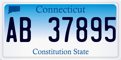 CT license plate AB37895