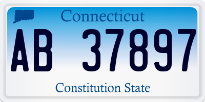 CT license plate AB37897