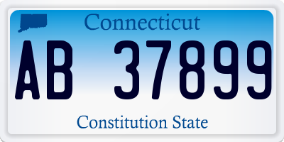 CT license plate AB37899