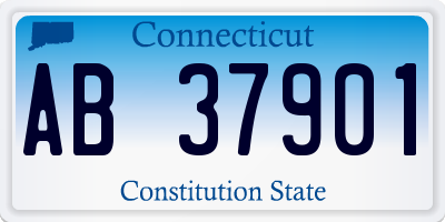 CT license plate AB37901