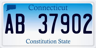 CT license plate AB37902
