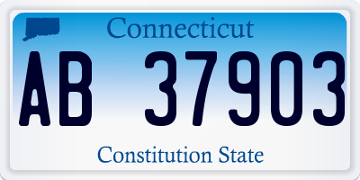CT license plate AB37903