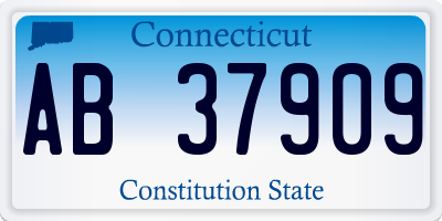 CT license plate AB37909